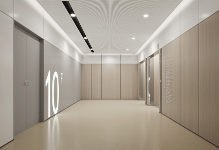 Modern Elevator Hospital Hall 3d model