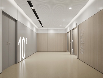 Modern Elevator Hospital Hall 3d model