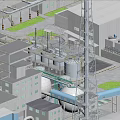Aerial View of Industrial Plant Surrounded by Green Hills With Multiple Buildings and Industrial Equipment