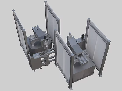 Automatic hoist assembly transmission belt equipment 3d model