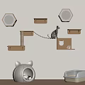 Modern Cat Climbing Feeder 3d model
