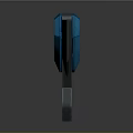 Futuristic Modern Weapon Knife With Blue Handle And Metallic Blade Design
