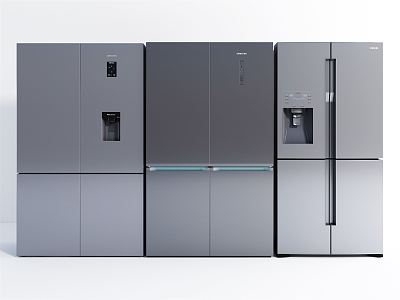 Modern Fridge Freezer 3d model