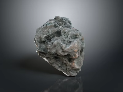 Natural Raw Stone With Porous Rough Textured Surface For Decorative Use 3d model