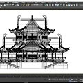 Traditional Chinese Ancient Architecture With Multi Tiered Gold Black Roof And Ornate Eaves