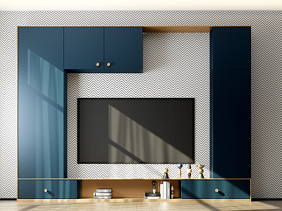 Modern TV Background Cabinet TV Cabinet TV Background Cabinet 3d model