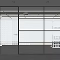 Modern Office Interior With Glass Partition And Frosted Glass Panels Tile Floor And Ceiling Lights