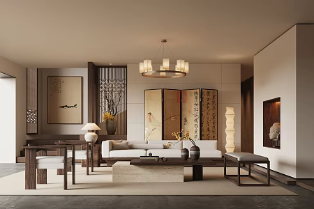 Song style living room 3d model