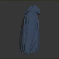 Blue Hooded Jacket Modern Lightweight Outerwear With Stylish Design For Casual Wear