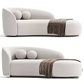 Modern Multiplayer Curved Sofa 3d model