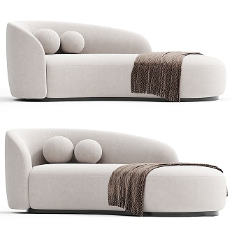 Modern Multiplayer Curved Sofa 3d model