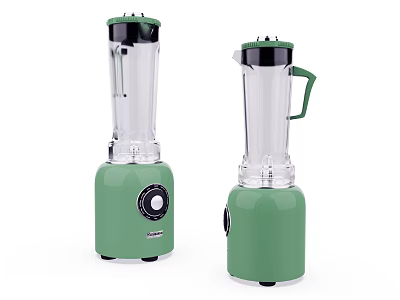 Modern Green Electric Blenders With Transparent Jars For Household Use 3d model