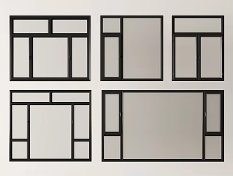 Windows casement windows glass windows bay windows doors and windows balcony windows 3d model