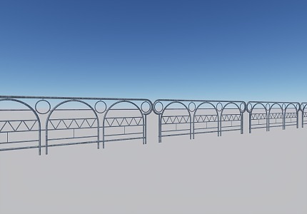 Modern Railing 3d model