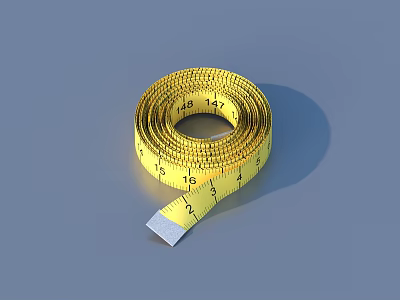 Yellow Measuring Tape Practical Tool For Home Accurate Measurement 3d model