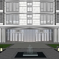 Modern residential area Misique magic color aluminum multi-storey high-end luxury residential building project 3d model