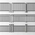 Various Metal Fence Designs With Different Rail Structures And Styles 3d model