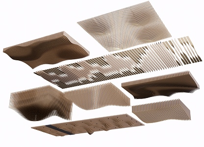 Special-shaped ceiling grille ceiling shape creative ceiling 3d model