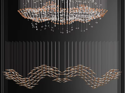 Modern Luxury Crystal Chandelier With Hanging Crystal Pendants And Elegant Design 3d model