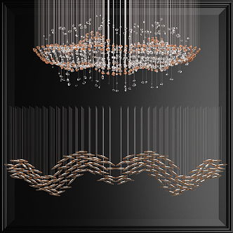 Modern Crystal Chandelier Large Crystal Chandelier 3d model