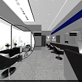 Modern Minimalist Hair Salon Interior Design With Stylish Chairs Large Mirrors And Clean Reception Space