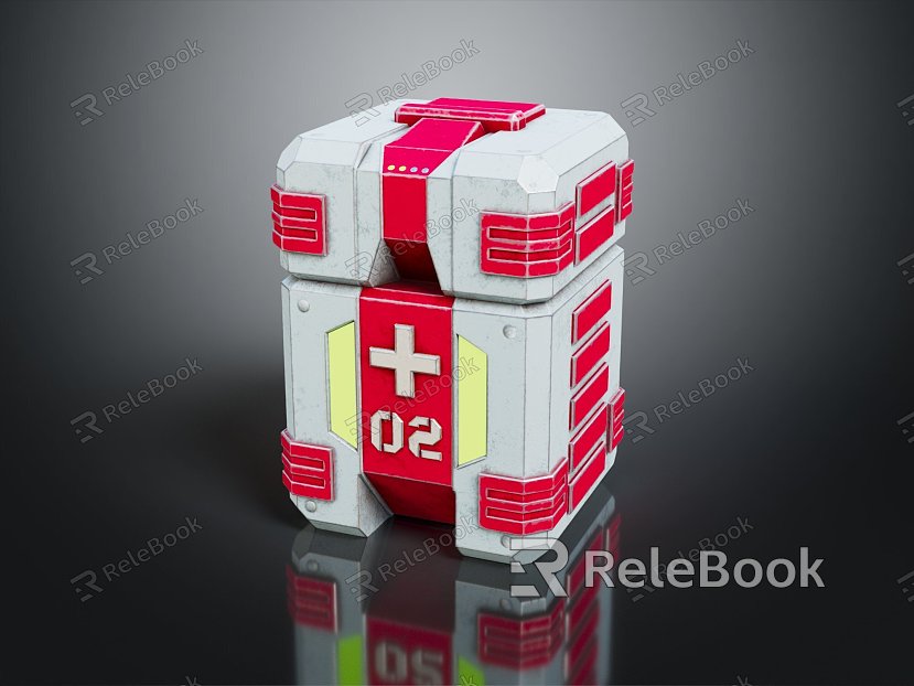 Modern Sci-Fi Equipment Sci-Fi Box Medical Box Sci-Fi Medical Box Sci-Fi Box model