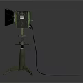 Green Tripod Floor Lamp With Adjustable Shade And Metal Stand Base