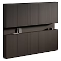 Modern Wooden Storage Cabinet Shelving Unit With Multiple Doors And Shelves