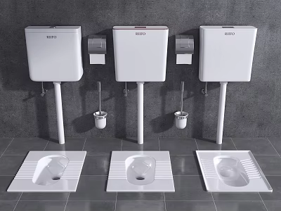 Modern squat toilet squat toilet flush tank squat toilet 3d model