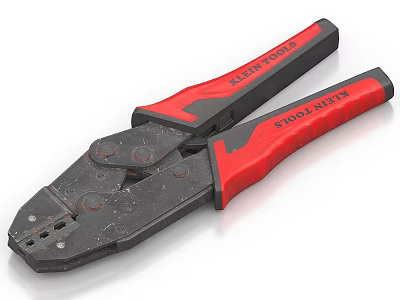 Professional Crimping Tool Industrial Equipment With Red Black Handles And Flare Tools Design 3d model