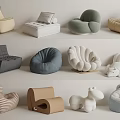 Single Sofa Lazy Sofa Casual Sofa 3d model
