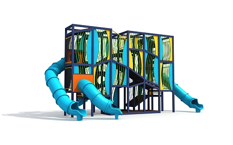 Modern slide amusement equipment 3d model