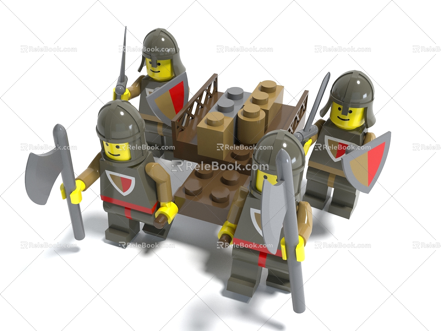 Style Lego Toy Building Blocks Decorative Ornaments Toy Car Doll Soldier 3d model