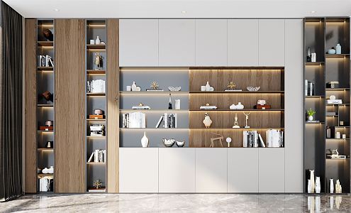 Modern Decorative Cabinet Decorative Cabinet Bookcase 3d model