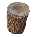 Stone Wood Stumps With Natural Bark Texture For Rustic Home Decoration