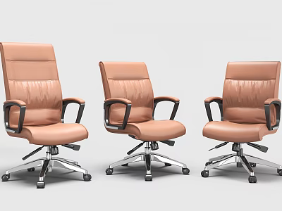 Pink Leather Office Chair With Black Armrests Silver Swivel Base And Rolling Wheels 3d model
