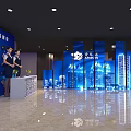 Professional Conference Hall Setup With Themed Stage Seats Banners And Prosperity Theme