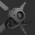 Industrial Equipment With Mechanical Arm Rotating Components And Metal Pipes For Manufacturing Automation