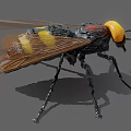 Vibrant Reptile Lizard With Yellow Head And Black Scaled Body Details