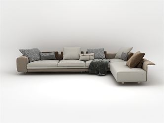 Modern Corner Sofa Corner Sofa Simple 3d model