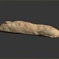Golden Artisan Baguette Bread With Textured Crust Isolated On Dark Background