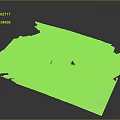 Detailed Rocky Terrain 3D Model With Root like Features Green Vegetation And Snowy Surface