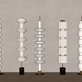 Modern floor lamp cream floor lamp combination 3d model