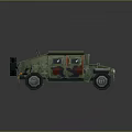 Camouflage Military Vehicle With Tactical Design Armored Body Roof Antenna And Rugged Tires