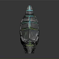 Futuristic Cyberpunk Llama Character With Neon Green Lines And Metallic Gray Texture