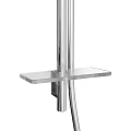 Modern Stainless Steel Shower Faucet With Handheld Sprayer Fixed Head And Thermostatic Design