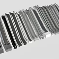 modern elevator escalator rolling elevator mall escalator 3d model