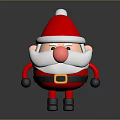 Cute Santa Claus Toy Figure With Red Hat White Beard Pink Nose And Black Boots
