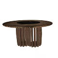 Modern Dining Table Italian Brand Round Log 3d model