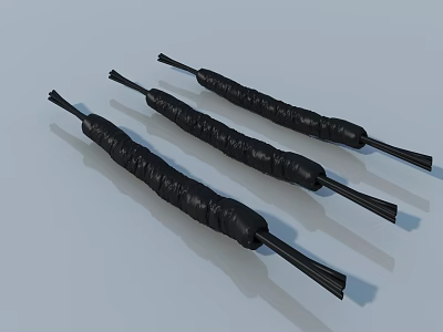 High Quality Swing Door Black Spiral Textured Durable Seal Strip Accessories 3d model